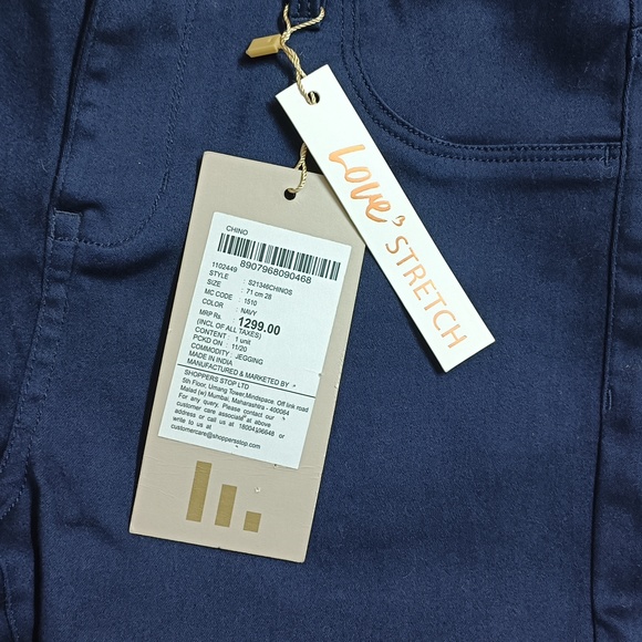 Fratini Navy Blue Skinny Super Stretchable Trouser waist size 28 - Picture 8 of 9